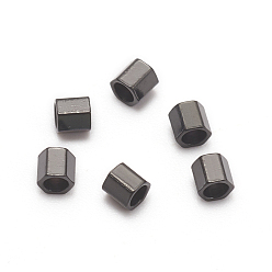Черный Ионное покрытие (ip) 304 распорные втулки из нержавеющей стали, шестиугольник, электрофорез черный, 2.1x2.1x2 мм, отверстие : 1.4 мм