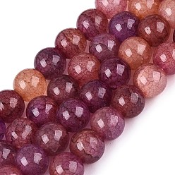 Средний Фиолетово-красный Запеченная краска, потрескавшиеся стеклянные бусины, нити, бусы из искусственного камня, круглые, средне фиолетовый красный, 8~8.5 мм, отверстие : 0.9~1.2 мм, около 100~108 шт / нитка, 29.33~31.30 дюйм (74.5~79.5 см)
