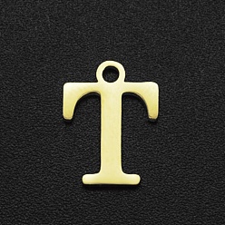 Letter T 201 прелести нержавеющей стали, лазерная резка, буквы, золотые, letter.t, 12x9x1 мм, отверстие : 1.5 мм