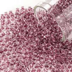 (1015) Blush Lined Crystal Круглые бусины toho, японский бисер, (1015) кристалл с румяной подкладкой, 8/0, 3 мм, отверстие : 1 мм, Около 10000 шт / фунт
