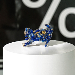 Ляпис-Лазурь Фигурки цветов из смолы, с натуральными чипсами из лазурита внутри статуй для украшения домашнего офиса, 43x6x35 мм