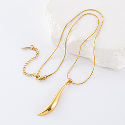 Золотой Элегантные подвески-капли из нержавеющей стали для подарка, золотые, 15.75 дюйм (40 см)