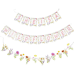Colorful Paper Flower Hanging Party Decoration, Colorful, 179x138x0.4mm