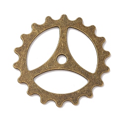 Античная Бронза Подвески в стиле стимпанк из тибетского сплава, без кадмия и без свинца, передача, античная бронза, 40x1.5 мм, Отверстие : 4 мм , около 208 шт / 1000 г