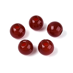 Carnelian Natural Carnelian Beads, Dyed & Heated, Smooth Round, 10x9~9.5mm, Hole: 3mm