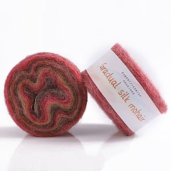 Темно-Красный 2-слойная пряжа, градиент цвета, для вязания спицами и крючком, темно-красный, 0.5 мм