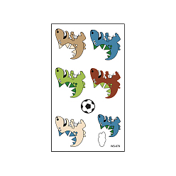 Dinosaur Съемные временные водостойкие татуировки, бумажные наклейки на тему животных, рисунок динозавра, 10.5x6 см