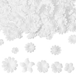 Белый 500шт. 5 стили тканевых цветочных украшений аксессуары, белые, 15~27 мм, 100 шт / стиль