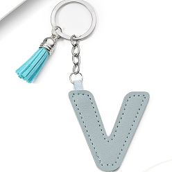 Letter V Брелки из искусственной кожи, украшения для сумок и кошельков, алфавит, Буква V, 12x4 см
