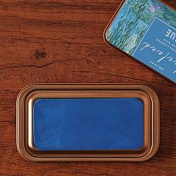 Королевский синий Пластиковые штампы с чернилами для пальцев, для ребенка поделки из бумаги художественное ремесло, скрапбукинга, прямоугольные, королевский синий, 103x58x18 мм