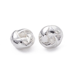 Silver Alloy Spacer Beads, Long-Lasting Plated, Donut Shape, Silver, 7.5x4mm, Hole: 1.2mm