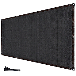Black Polyethylene Sunshade Net, with Cord and Cable Ties, Black, 15000x1200x0.6mm