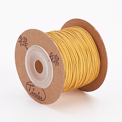 Goldenrod Nylon Cords, String Threads Cords, Goldenrod, 1mm, about 54.68~59.05 yards(50~54mm)/roll