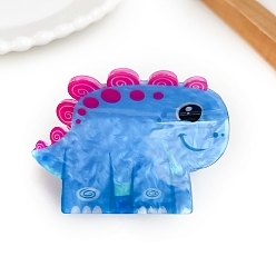 Дракон Акриловые коготь заколки, синие, дракон, 83x51 мм