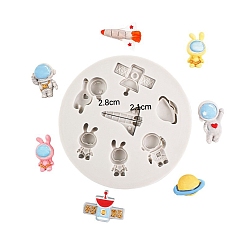 Белый Дым Силиконовые формы для показа, формы для литья смолы, инструменты для производства глиняных ремесел, плоско-круглые, серый, 90x11 мм