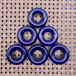 Lapislazuli Mit natürlichem Lapislazuli gefärbte Anhänger, Donut Charms, 20 mm, Innendurchmesser: 8 mm
