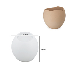 Белый Силиконовые формы для свечей своими руками, для изготовления ароматических свечей, форма яйца, белые, 8.2x7.3 см