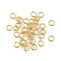 Настоящее золото 18K Латунные кольца прыжок открыт, пропил пилой закругленный, долговечный, без никеля , реальный 18 k позолоченный, 4.5x0.8 мм, 20 датчик, внутренний диаметр: 2.5 мм