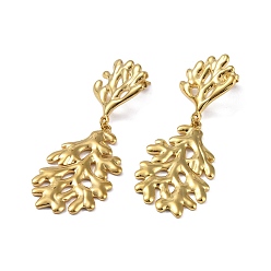 Золотой 304 из нержавеющей стали серьги, laef, золотые, 60.5x22 мм