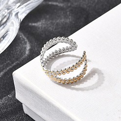 Letter X Регулируемые 304 манжеты из нержавеющей стали для женщин, золотые и нержавеющая сталь цвет, Письмо X, 10.5 мм, регулируемый