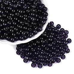 Индиго Fgb прозрачный стеклянный бисер, круглые, круглое отверстие, индиговые, 6~6.5 мм, отверстие : 1.2~1.5 мм, Около 1600 шт / фунт
