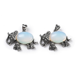 Опал Опалитовая подвеска, с латунной фурнитурой , без свинца и без кадмия, слон, 22.5x33.5x7.5 мм, отверстие : 5.5x4.5 мм