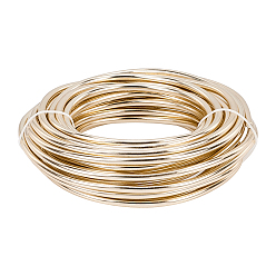 Champagne Gold Круглый анодированный алюминиевый провод, для изготовления ювелирных изделий, шампанское золото, 4 датчик, 5.0 мм, около 32.8 футов (10 м) / 500 г