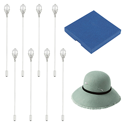 Платина 8шт латунная брошь, с имитацией ракушки из АБС-пластика, платина, 125 мм