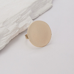 Плоский Круглый Геометрические кольца из цинкового сплава для женщин, плоско-круглые, 27 мм