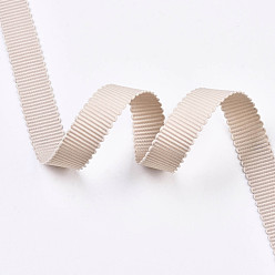 Розово-Коричневый Полиэстер Grosgrain ленты, петершам лента, для изготовления ювелирных изделий, розово-коричневый, 3/8 дюйм (10 мм), 50yards / рулон (45.72 м / рулон)