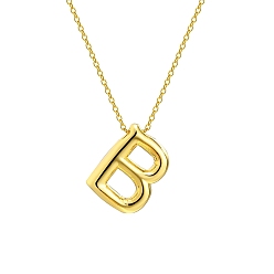 Letter B 304 тросовая цепочка из нержавеющей стали с подвесками в виде букв, В письме, 17.72 дюйм (45 см)