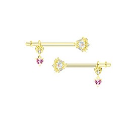 Key Латунные кольца для сосков со стразами, золотые, ключ, 31 мм