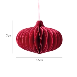 Lantern Рождественские бумажные сотовые шары, подвесные украшения, для подвесных украшений на елку, фонарь, 95x70 мм