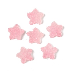 Pink Имитация конфет в стиле пищевых продуктов из смолы кабошоны, звезда, градиент цвета, розовые, 11x11.5x4.5 мм