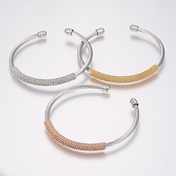 Gemischte Farbe 304 Stahl Stulpearmbänder Drehmoment Armbänder Edelstahl, Gemischte Farbe, 51x57 mm (2 inchx 2-1/4 inch)
