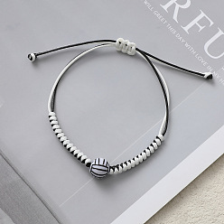 Rugby Браслеты из вощеного шнура на спортивную тематику, Украшения из смоляных бусин для женщин и мужчин, белые, регби, 5.91~11.81 дюйм (15~30 см)