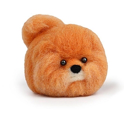 Седло Коричневый Комплект для валяния с инструкциями, 4 иглы для валяния шт., шерсть, 1 пена для валяния из ПК, наборы для валяния кошек и собак для начинающих, седло коричневый, 135x90x55 мм