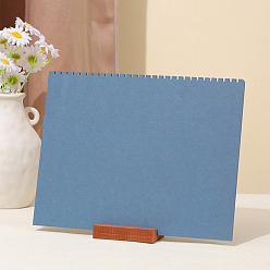 Стально-синий 29-слотовые бархатные наклонные подставки для хранения ювелирных изделий и ожерелий, с деревянным подвалом, прямоугольные, стальной синий, 23x29.5 см