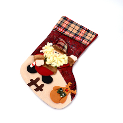 Colorful Christmas Socks Gift Bags, for Christmas Decorations, Santa Claus/Father Christmas, Colorful, 470x290x33mm