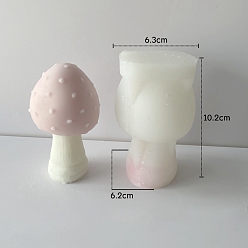 Белый Силиконовые формы для свечей-грибов, для изготовления свечей, белые, 63x62x102 мм