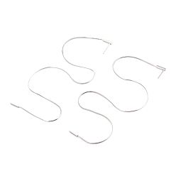 Platinum Rhodium Plated 925 Sterling Silver Long Chain Dangle Stud Earrings, Drop Threader Long Earrings for Women, Platinum, 228mm, Pin: 0.8mm