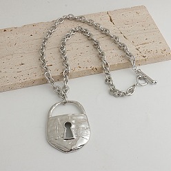 Платина Ожерелья с подвесками из цинкового сплава с замком, платина, 22.83 дюйм (58 см)
