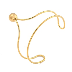 Настоящее золото 18K Ионное покрытие (ip) 304 браслеты-манжеты из нержавеющей стали, браслеты с крутящим моментом для женщин, корона, реальный 18 k позолоченный, внутренний диаметр: 2-5/8x2-3/4 дюйм (6.7x7 см)