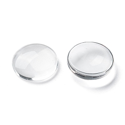 Clear Transparent Glass Cabochons, Half Round/Dome, Clear, 14.5~15x4mm