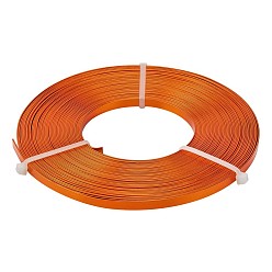 Шоколадный Плоский алюминиевый провод, широкая плоская ювелирная проволока для изготовления ювелирных изделий, поделки поделки, моделирование или упаковка растений, цвет шоколада, 5x1 мм, около 32.8 футов (10 м) / рулон