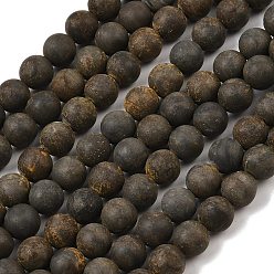 Пирит Нити шарик натуральный пирит, круглые, матовые, 8.5 мм, отверстие : 1 мм, около 48 шт / нитка, 15 дюйм