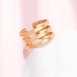 Золотой 304 открытые кольца манжеты из нержавеющей стали, ионное покрытие (ip), золотые, 10.5 мм, внутренний диаметр: 17.6 мм