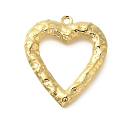 Золотой 304 подвески из нержавеющей стали, шарма сердца, золотые, 34x29.5x2.5 мм, отверстие : 2 мм