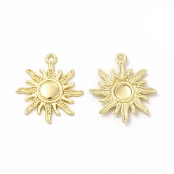 Light Gold Стойки подвески обшивки сплава, без кадмия, без никеля и без свинца, очарование солнца, золотой свет, 28x25x2.5 мм, отверстие : 1.8 мм