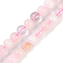 Лодолит Кварц Природного кварца lodolite нитей бисера, круглые, 6~6.5 мм, отверстие : 0.7 мм, около 65 шт / нитка, 15.35'' (39 см)